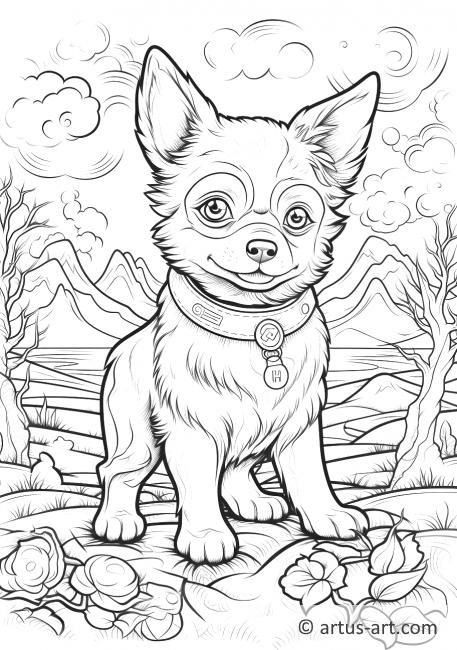 Pagina da colorare Chihuahua per bambini